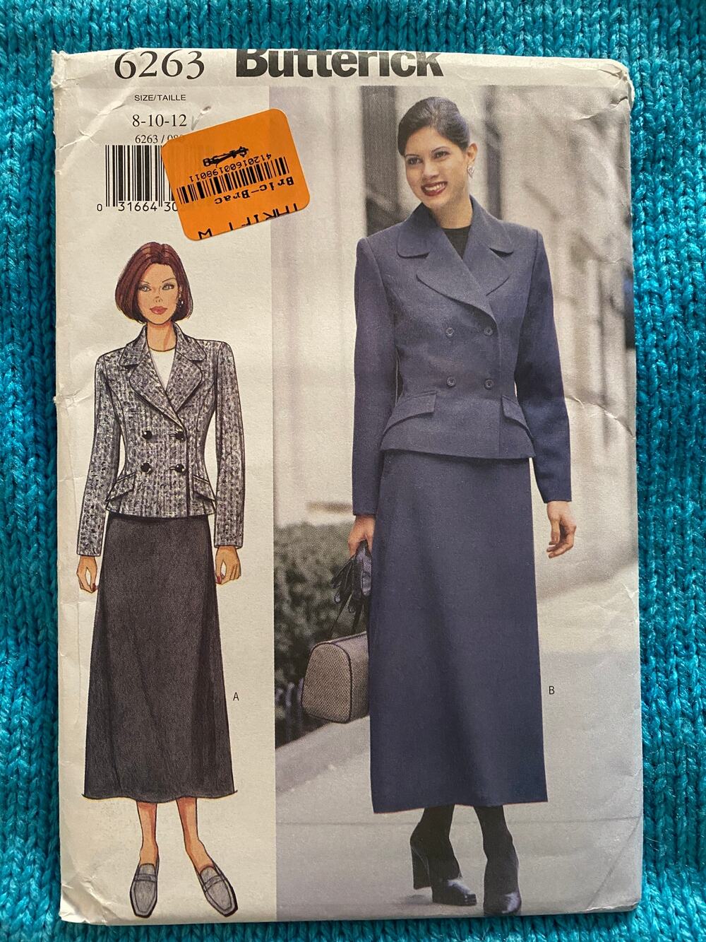 Butterick Sewing pattern 6263 Womens suit Blazer midi skirt sz 8 10 12